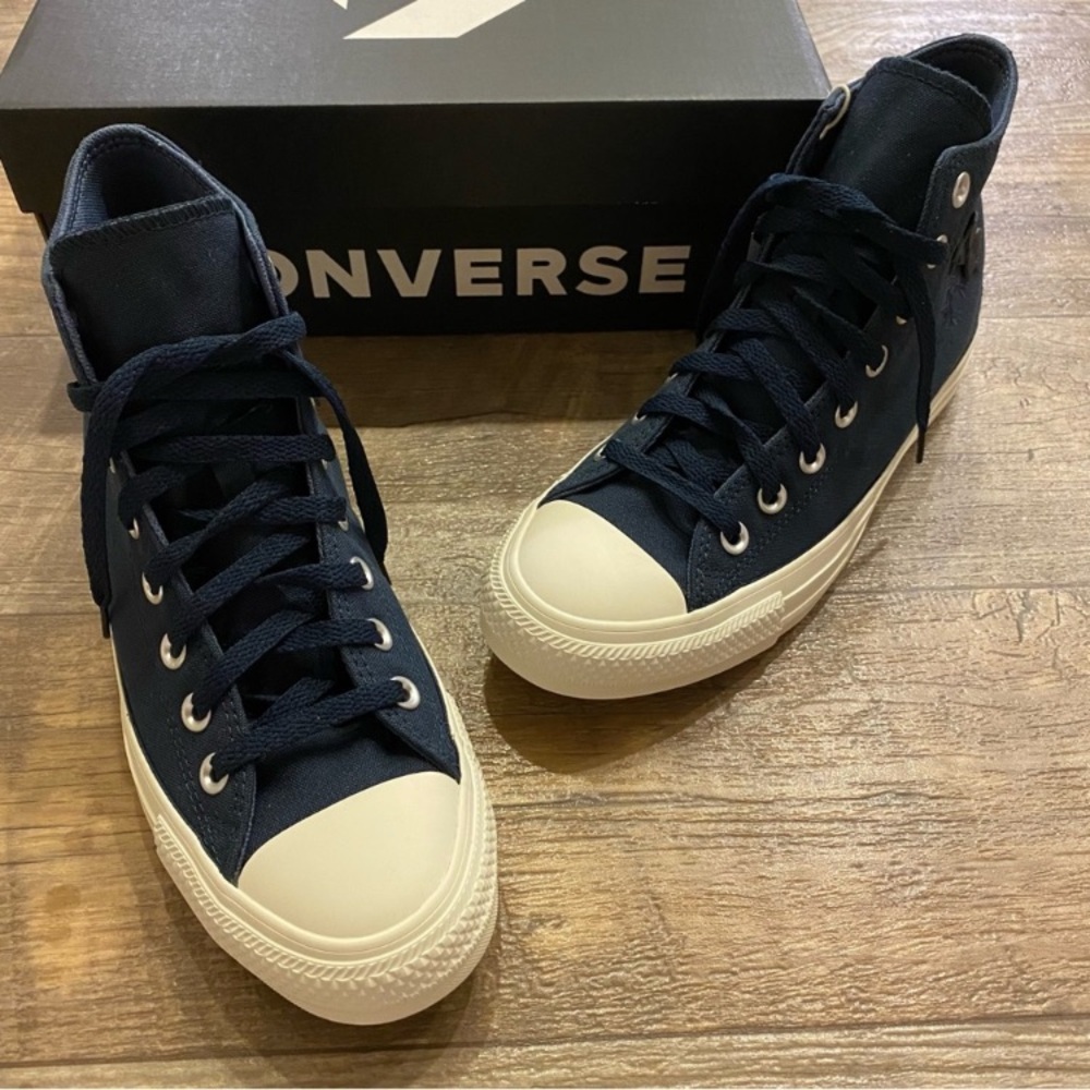 Converse Chuck Taylor All Star Into the Void Egret Navy Floral High Top Sneakers - Picture 3 of 12